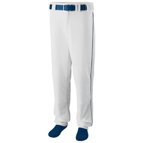 Augusta Sportswear Youth Sweep Baseball/Softball Pant (1496-C), Color 'White/Navy'