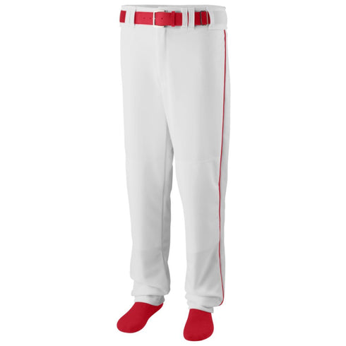 Augusta Sportswear Youth Sweep Baseball/Softball Pant (1496-C), Color 'White/Red'