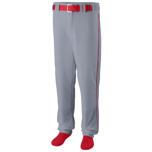 Augusta Sportswear Youth Sweep Baseball/Softball Pant (1496-C), Color 'Blue Grey/Red'