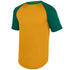 Augusta Sportswear Youth Wicking Short Sleeve Baseball Jersey (1509), Color 'GoldDark Green'