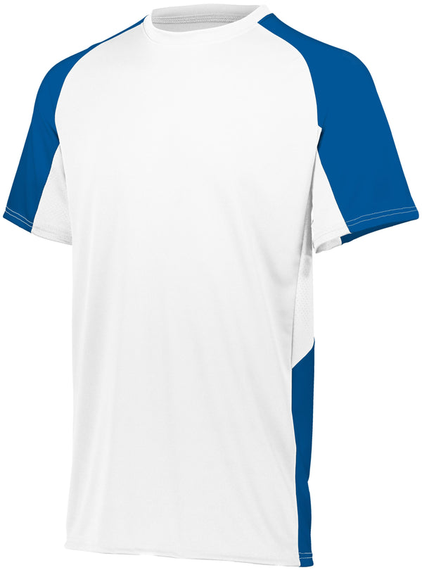 Augusta Sportswear Youth Cutter Jersey (1518), Color 'White/Royal'