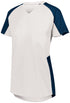 Augusta Sportswear Ladies Cutter Jersey (1522), Color 'White/Navy'
