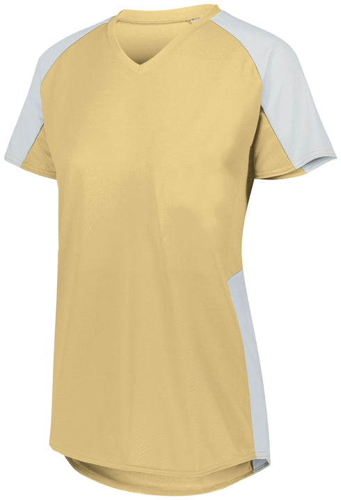 Augusta Sportswear Ladies Cutter Jersey (1522), Color 'Vegas Gold/White'