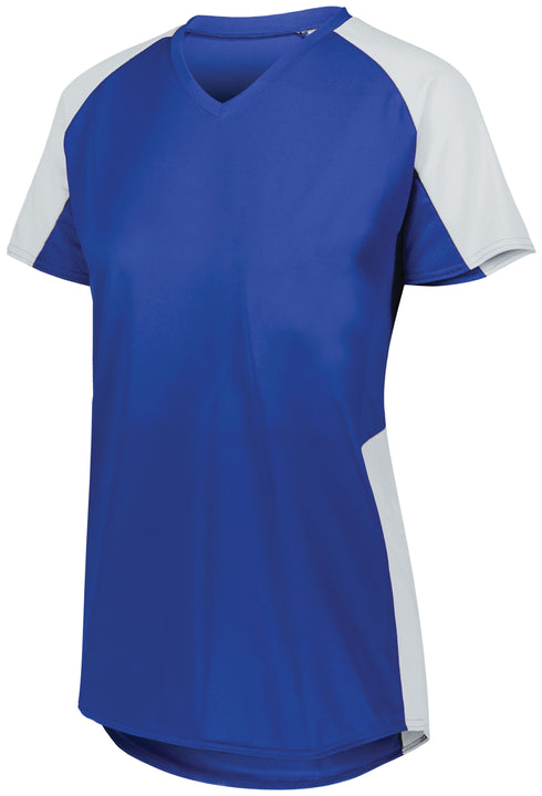 Augusta Sportswear Ladies Cutter Jersey (1522), Color 'Royal/White'