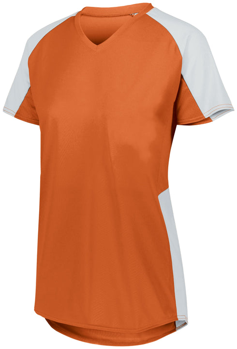 Augusta Sportswear Ladies Cutter Jersey (1522), Color 'Orange/White'