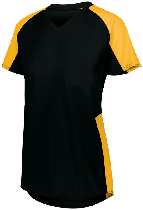 Augusta Sportswear Ladies Cutter Jersey (1522), Color 'Black/Gold'