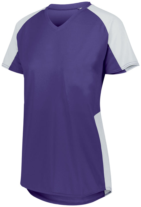 Augusta Sportswear Ladies Cutter Jersey (1522), Color 'Purple/White'