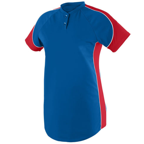 Augusta Sportswear Ladies Blast Jersey (1532-C), Color 'Royal/Red/White'