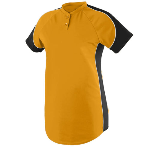 Augusta Sportswear Ladies Blast Jersey (1532-C), Color 'Gold/Black/White'