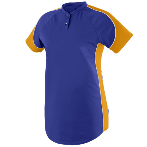 Augusta Sportswear Ladies Blast Jersey (1532-C), Color 'Purple/Gold/White'