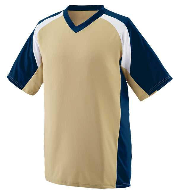 Augusta Sportswear Youth Nitro Jersey (1536-C), Color 'Vegas GoldNavy/White'