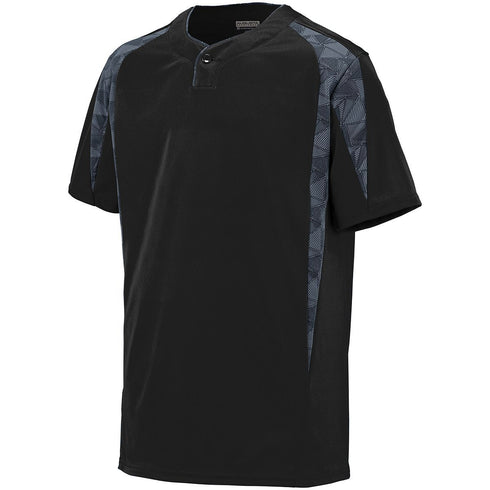 Augusta Sportswear Youth Flyball Jersey (1546-C), Color 'Black/Graphite/Black Print'