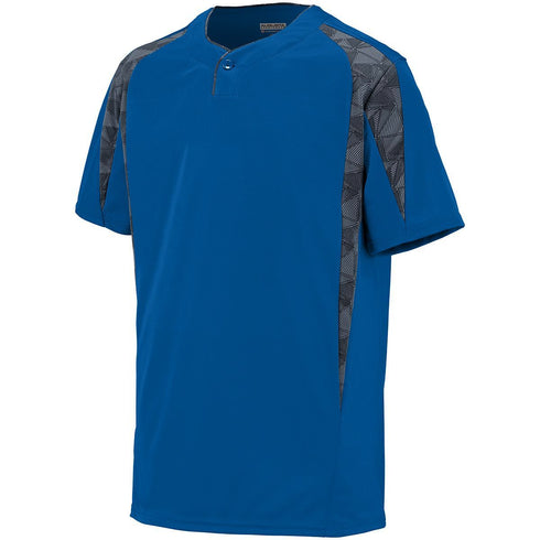 Augusta Sportswear Youth Flyball Jersey (1546-C), Color 'Royal/Graphite/Black Print'