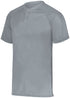 Augusta Sportswear Youth Attain Wicking Two-Button Baseball Jersey (1566), Color 'Blue Grey'