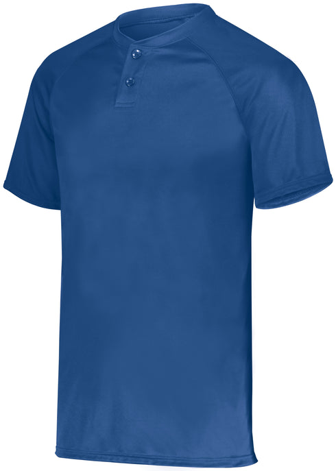Augusta Sportswear Attain Wicking Two-Button Baseball Jersey (1565), Color 'Royal'