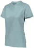 Augusta Sportswear Ladies Attain Wicking Two-Button Softball Jersey (1567), Color 'Blue Grey'