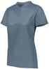 Augusta Sportswear Ladies Attain Wicking Two-Button Softball Jersey (1567), Color 'Graphite'