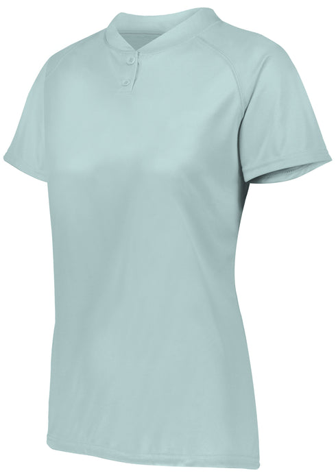 Augusta Sportswear Ladies Attain Wicking Two-Button Softball Jersey (1567), Color 'Silver'