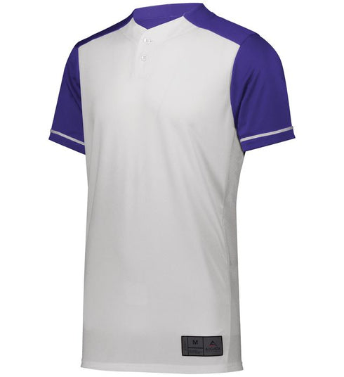 Augusta Sportswear Augusta Closer Baseball Jersey (1568), Color 'White/Purple'