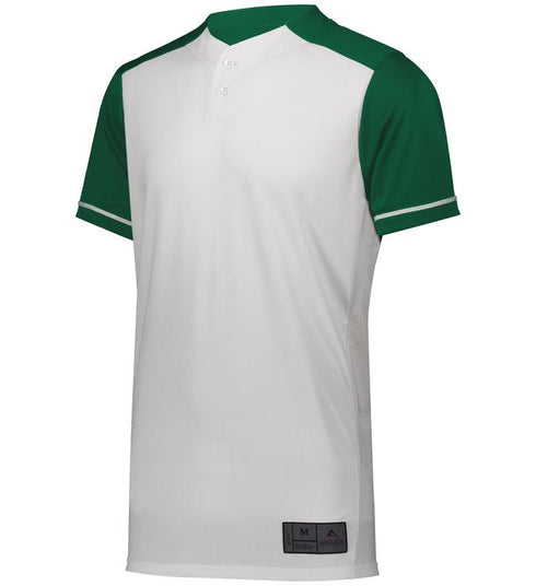 Augusta Sportswear Augusta Closer Baseball Jersey (1568), Color 'White/Dark Green'