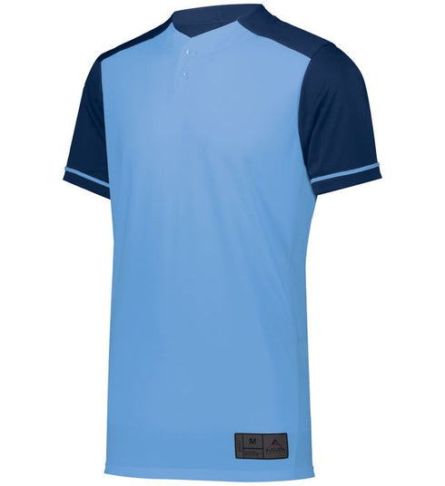 Augusta Sportswear Augusta Closer Baseball Jersey (1568), Color 'Columbia Blue/Navy'