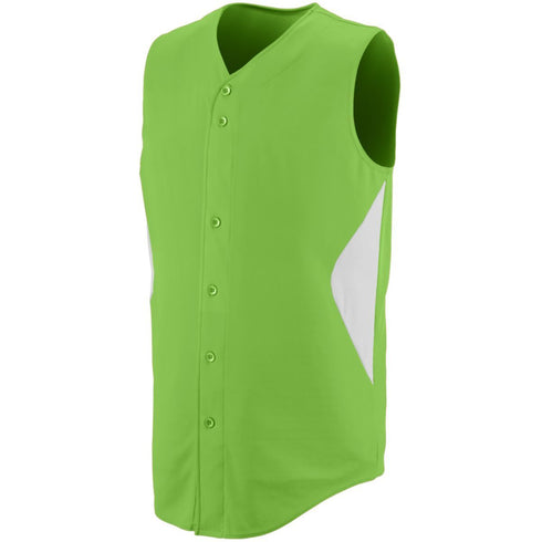 Augusta Sportswear Sleeveless Wheel House Jersey (1652-C), Color 'LimeWhite'