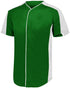 Augusta Sportswear Full-Button Baseball Jersey (1655), Color 'Dark Green/White'
