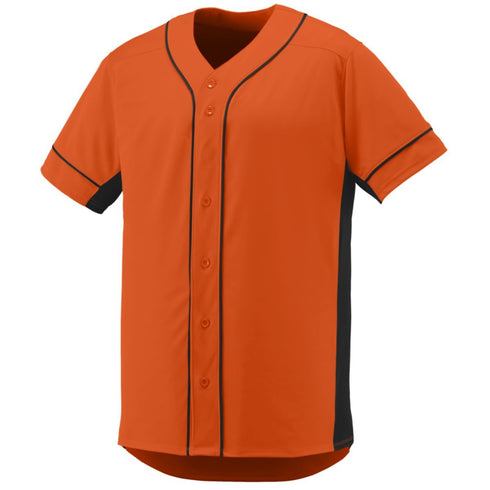 Augusta Sportswear Slugger Jersey (1660), Color 'Orange/Black'