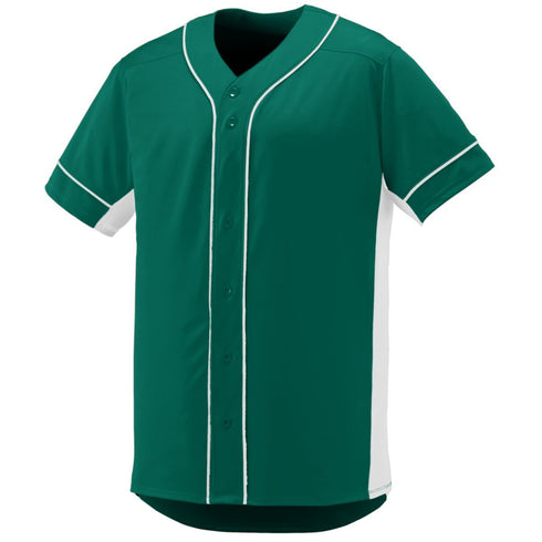 Augusta Sportswear Slugger Jersey (1660), Color 'Dark Green/White'