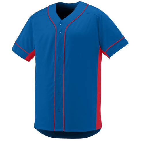 Augusta Sportswear Youth Slugger Jersey (1661), Color 'Royal/Red'
