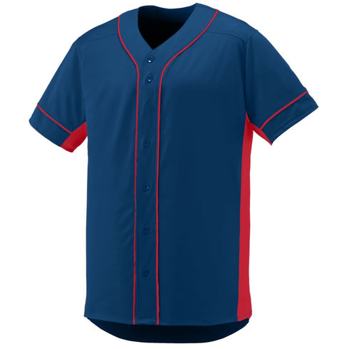 Augusta Sportswear Youth Slugger Jersey (1661), Color 'Navy/Red'