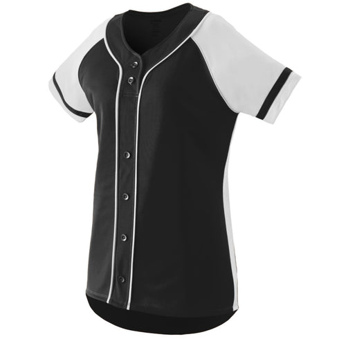Augusta Sportswear Ladies Winner Jersey (1665), Color 'Black/White'