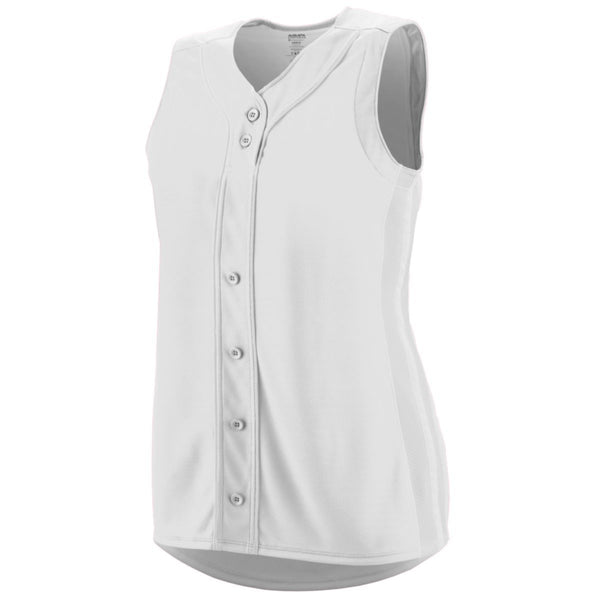 Augusta Sportswear Ladies Sleeveless Winner Jersey (1668-C), Color 'White/White'