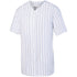 Augusta Sportswear Pinstripe Full-Button Jersey (1685), Color 'White/Royal'