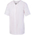 Augusta Sportswear Pinstripe Full-Button Jersey (1685), Color 'White/Red'