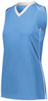Augusta Sportswear Ladies Rover Jersey (1687), Color 'Columbia Blue/White'