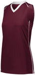 Augusta Sportswear Ladies Rover Jersey (1687), Color 'Maroon/White'