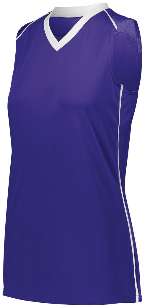 Augusta Sportswear Ladies Rover Jersey (1687), Color 'Purple/White'