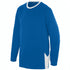 Augusta Sportswear Youth Block Out Long Sleeve Jersey (1718-C), Color 'Royal/White'