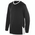 Augusta Sportswear Youth Block Out Long Sleeve Jersey (1718-C), Color 'Black/White'