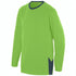 Augusta Sportswear Youth Block Out Long Sleeve Jersey (1718-C), Color 'Lime/Slate'