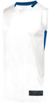 Augusta Sportswear Step-Back Basketball Jersey (1730), Color 'White/Royal'