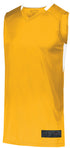 Augusta Sportswear Youth Step-Back Basketball Jersey (1731), Color 'Gold/White'