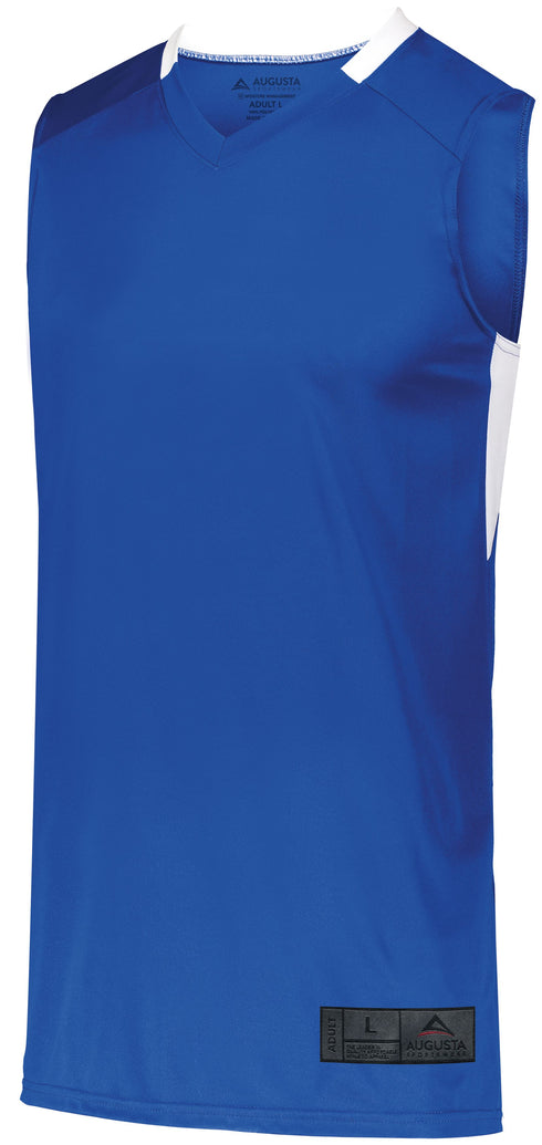 Augusta Sportswear Youth Step-Back Basketball Jersey (1731), Color 'Royal/White'