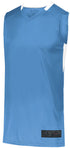 Augusta Sportswear Step-Back Basketball Jersey (1730), Color 'Columbia Blue/White'