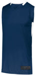 Augusta Sportswear Youth Step-Back Basketball Jersey (1731), Color 'Navy/White'