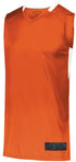 Augusta Sportswear Step-Back Basketball Jersey (1730), Color 'Orange/White'