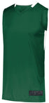 Augusta Sportswear Youth Step-Back Basketball Jersey (1731), Color 'Dark Green/White'