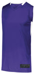 Augusta Sportswear Youth Step-Back Basketball Jersey (1731), Color 'Purple/White'