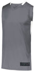 Augusta Sportswear Step-Back Basketball Jersey (1730), Color 'Graphite/White'